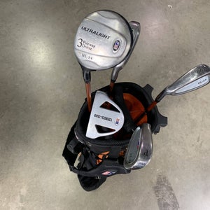 U.S. Kids UL-24 Orange Club Set 3W 6 & 8 PW Putter KidPower 51-35 Junior LH +Bag