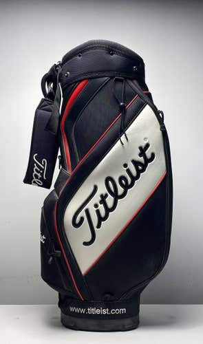 Titleist Display Staff Bag Black/Red/White 6-Way Divide Strap Golf Bag