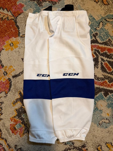 White Intermediate CCM Socks (New)