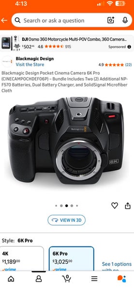 BlackMagic Camera 6k pro and BlackMagic design atem