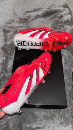 Adidas Predator Elite FG Cleats (New) - Red Pure Victory Pack - Size M 8.5 US