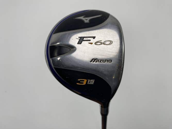 Mizuno F-60 3 Fairway Wood 15* Exsar FS3 70g Regular Graphite Mens RH