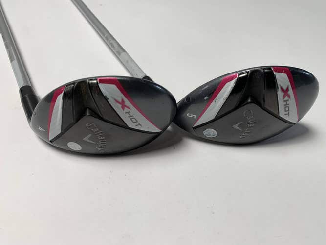 Callaway X Hot 19 Womens 4 & 5 Hybrid Set 22* 25* X Hot Ladies Graphite RH