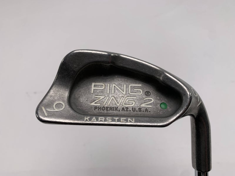Ping Zing 2 Single 9 Iron Green Dot 2* Up Karsten JZ Steel Mens RH Midsize Grip