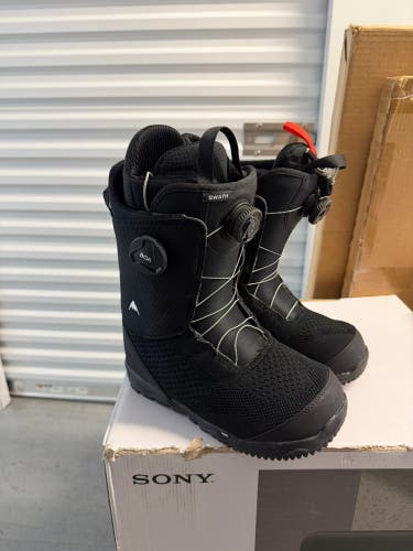 Unisex Size M 8.0 (W 9.0) Burton Swath Snowboard Boots Medium Flex (Used)