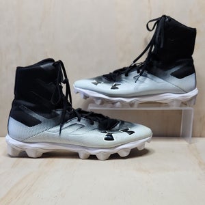 Under Armour Highlight Black and White Athletic Shoes Football Cleats Men 11.5