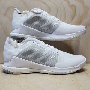 Adidas White Gray Athletic Shoes Crazy Flight Non-Marking Boost Women 12