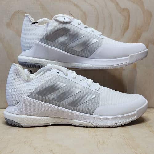 Adidas White Gray Athletic Shoes Crazy Flight Non-Marking Boost Women 12
