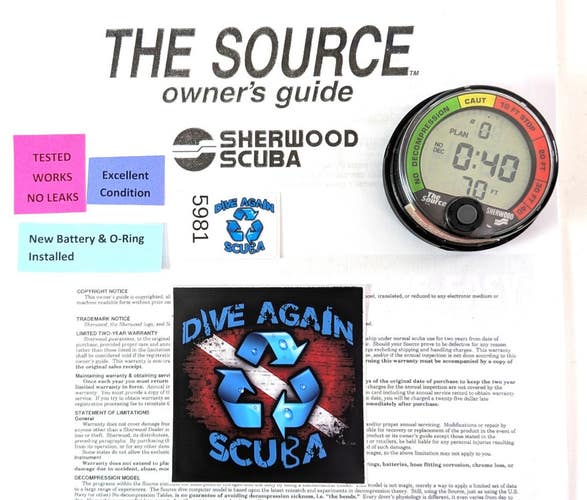 Sherwood The Source Puck Scuba Dive Diving Computer Module (Genesis)       #5981