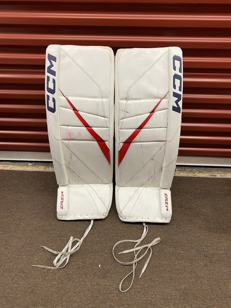 ECHL PRO RETURN 33" CCM EFlex 6 Goalie Leg Pads (Used)