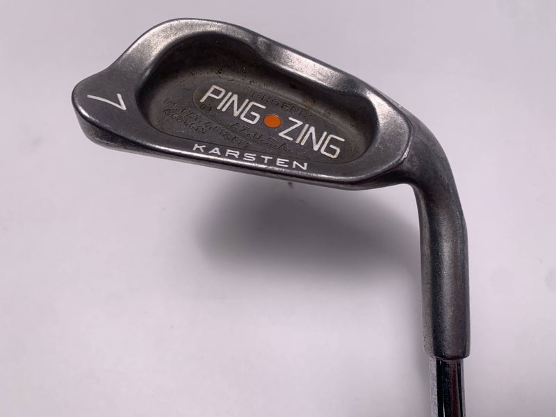 Ping Zing Single 7 Iron Orange Dot 2* Flat Karsten KT-M Stiff Steel Mens RH