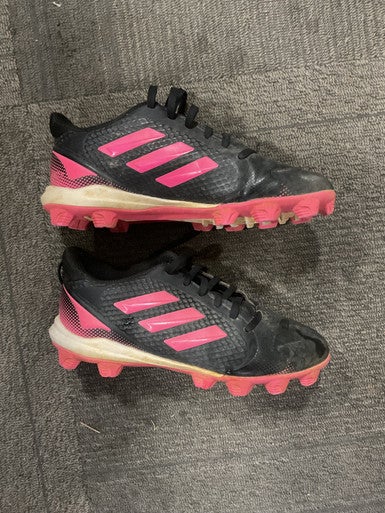 Used Adidas SOFTBALL CLEATS BB/SB Cleats Pink Junior 03.5 11614-S000224485