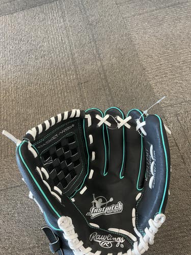 Used Rawlings FAST PITCH SOFTBALL BB/SB Glove RH Throw Black 11 1/2" 11614-S000223956