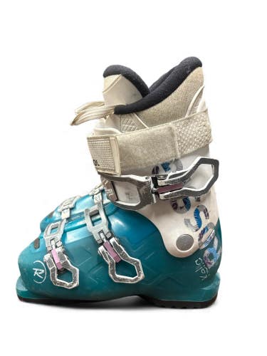 WOMENS ROSSIGNOL KELIA SKI BOOTS (TURQUOISE) ORIGINAL CONDITION 23.5/278MM