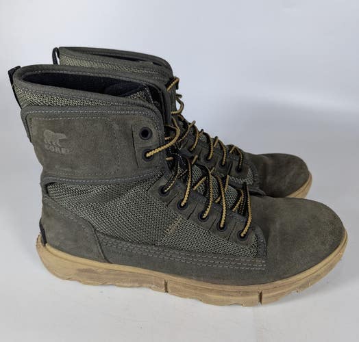 Sorel Mens Explorer Mission Waterproof Taupe Grey Suede Hiking/Active Boots 10.5