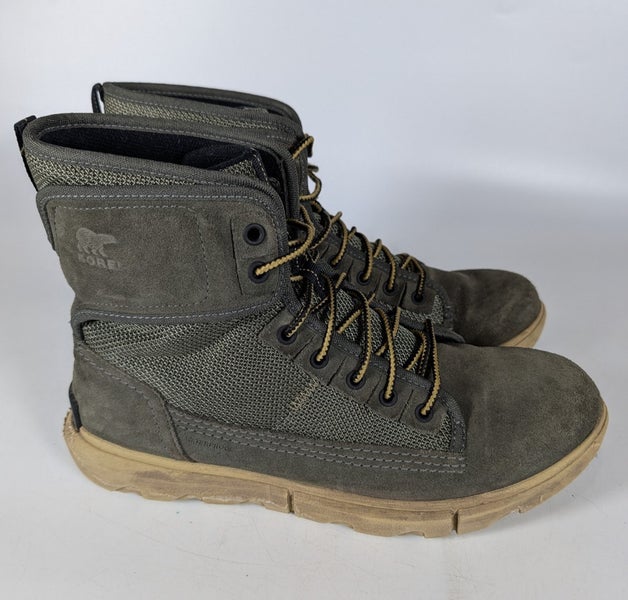 Sorel Mens Explorer Mission Waterproof Taupe Grey Suede Hiking/Active Boots 10.5