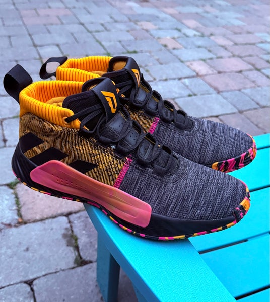 Men's Adidas Dame 5 Damian Lillard Sneakers 'Core Black Shock Pink' - US Size 11