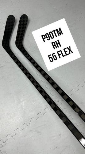 Senior(2x)Right P90TM 55 Flex 63” ProBlackStock™ Unbranded Blackouts Pro Stock Hockey Sticks