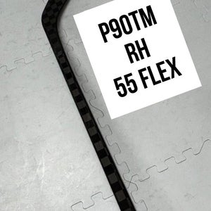 Senior(1x)Right P90TM 55 Flex 63” ProBlackStock™ Unbranded Blackouts Pro Stock Hockey Sticks