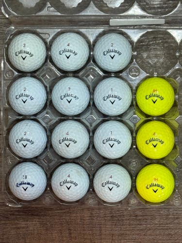 15 Callaway Chrome Tour Golf Balls