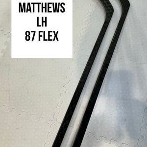 Senior(2x)Left Matthews 87 Flex ProBlackStock™ Toe Pattern Unbranded Pro Stock Hockey Sticks