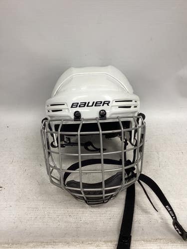 Used Bauer COACH HELMET Helmet Cage Combo White One Size 11851-S000040760