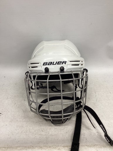 Used Bauer COACH HELMET Helmet Cage Combo White One Size 11851-S000040760