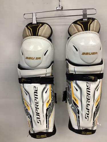 Used Bauer SUPREME 190 Senior Shin Guards White 14" 11851-S000040747
