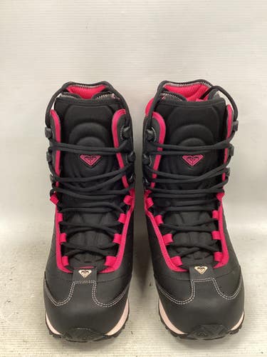 Used Ride ROXY Womens Snowboard Boots Black And Pink Senior 8.5 11851-S000040679