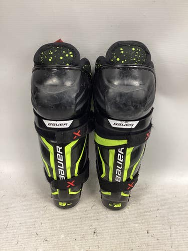 Used Bauer X Junior Shin Guards Black 10" 11851-S000040671
