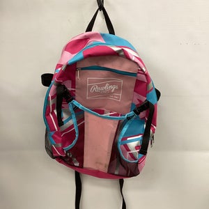 Used Rawlings BACKBACK BB/SB Player Backpack Carolina Blue And Pink 11851-S000040648