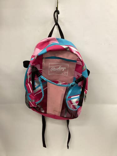 Used Rawlings BACKBACK BB/SB Player Backpack Carolina Blue And Pink 11851-S000040648