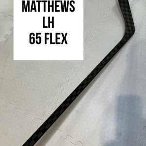 Senior(1x)Left Austin Matthews 65 Flex ProBlackStock™ Toe Pattern Unbranded Pro Stock Hockey Sticks