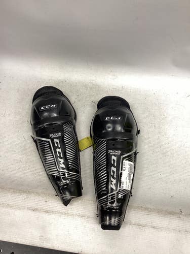 Used CCM TACKS 9550 Youth Shin Guards Black 9" 11851-S000040583