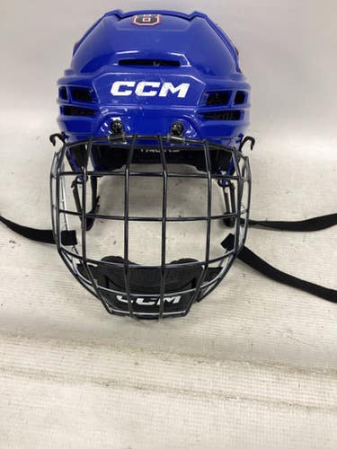 Used CCM TACKS 720 Helmet Cage Combo Royal Blue MD 11851-S000040553