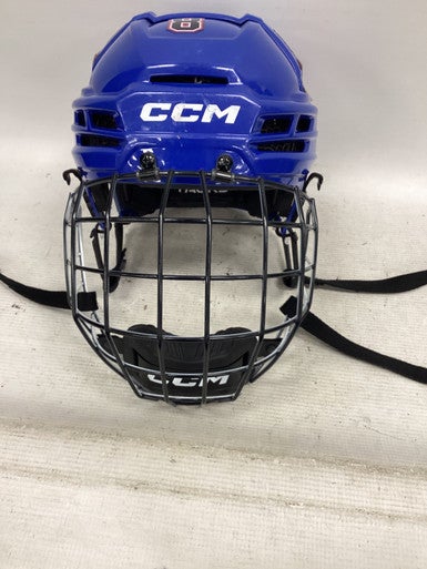 Used CCM TACKS 720 Helmet Cage Combo Royal Blue MD 11851-S000040553
