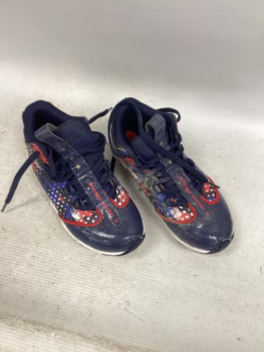 Used Under Armour USA CLEAT BB/SB Cleats Navy Blue Youth 13.0 11851-S000040400
