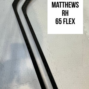 Senior(2x)Right Austin Matthews 65 Flex 66” Pattern ProBlackStock™ Unbranded Pro Stock Hockey Sticks