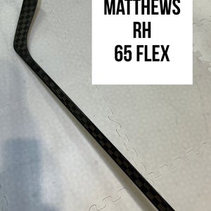 Senior(1x)Right Austin Matthews 65 Flex ProBlackStock™ Toe Pattern Unbranded Pro Stock Hockey Sticks