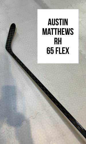 Senior(1x)Right Matthews 65 Flex ProBlackStock™ Toe Pattern Unbranded Pro Stock Hockey Sticks