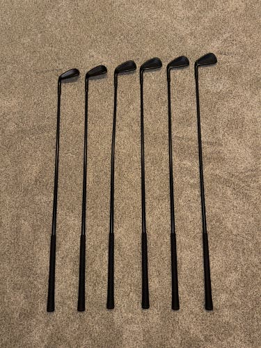 Men's 2020 All Black Left Hand Iron Set Stiff Flex Steel Shaft (Used)