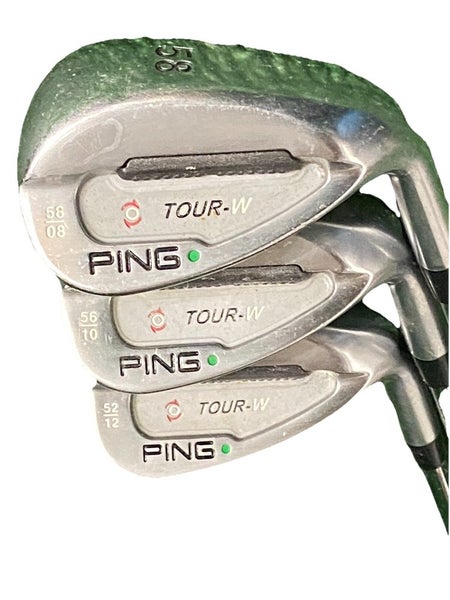 Ping Tour W Wedge Set 52 Gap 56 Sand 58 Lob Orange Dot RH Stiff Steel New Grips