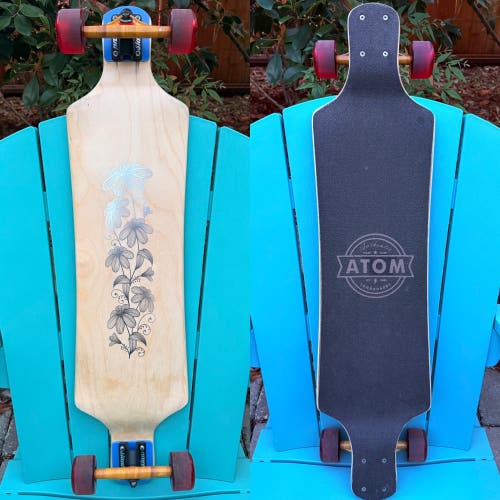 Atom Longboards Custom/Refurbished Complete Longboard Skateboard - Slant Trucks