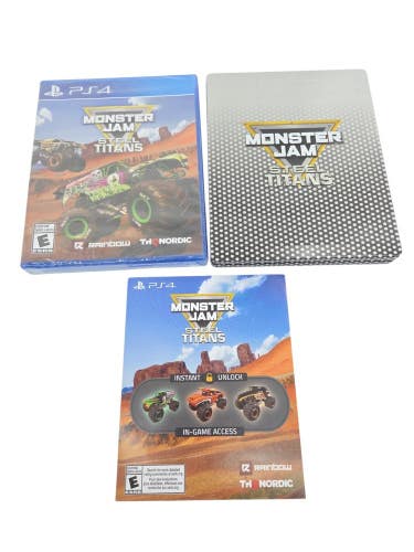 Monster Jam Steel Titans with Steelbook Sony PlayStation 4 PS4 Brand New Sealed