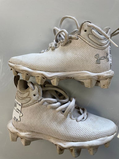 Used Under Armour Youth FB Cleats White Youth 10.0 11860-S000301535