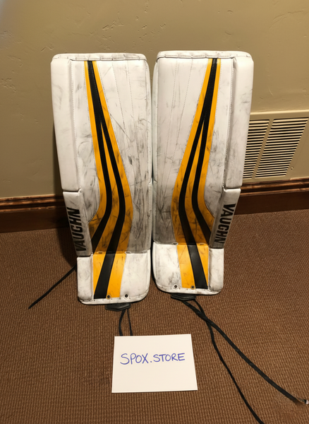 Khudobin Pro Return Vaughn Goalie Pads – 35+1 | Pro Stock (READ DESCRIPTION)