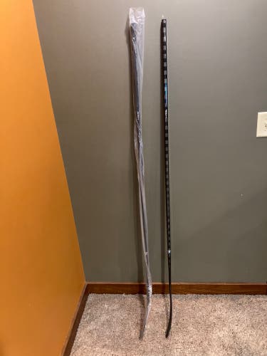 Senior All Black Left Hand Hockey Stick P92 67 Flex (New)