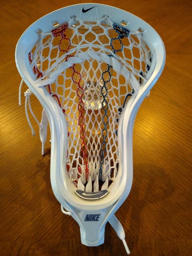 FREE SHIPPING Pre-Owned White Nike L3 Lakota W/New White (red n blue) ECD Hero 2.0 semi soft Mesh