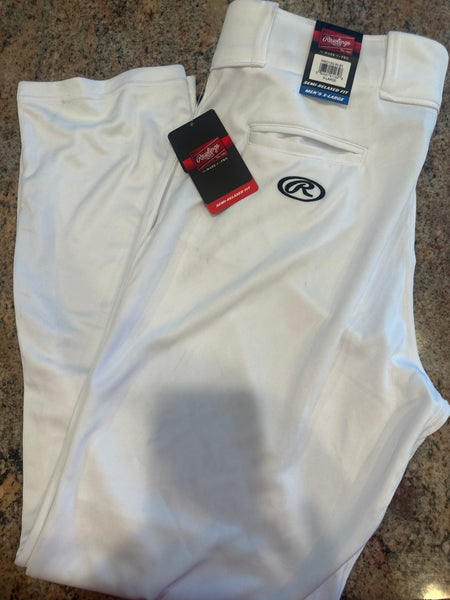 White Men's XL Adult Rawlings Game Pants (New)