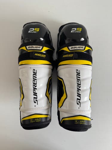 Like New Intermediate Size 13" Bauer Supreme 2S Pro Shin Pads *Read Description*